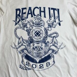 💵Beach It 2023 White Long Sleeve Men's Shirt Size Medium